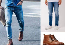 Style hàn quốc với: Quần jeans skinny và boots